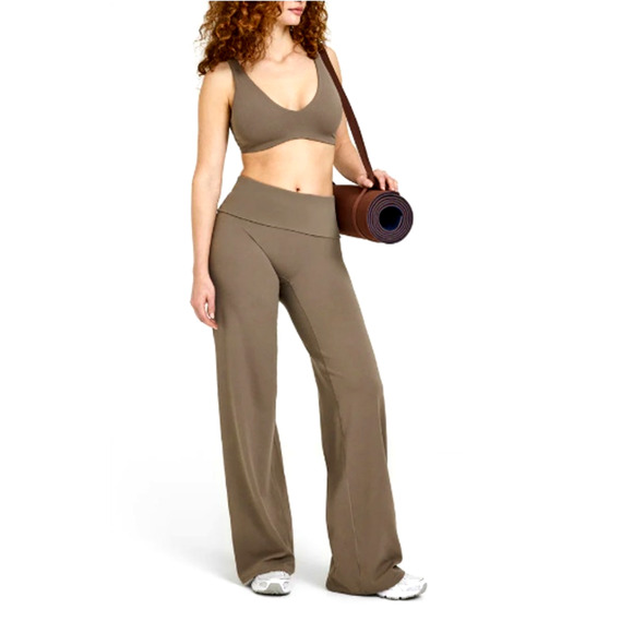 Oner Active Moss Brown SoftMotion Fold Over Straight Leg Bottoms Size L Regular - Picture 1 of 9